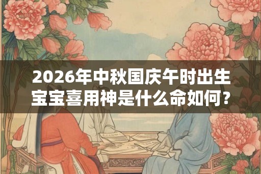 2026年中秋国庆午时出生宝宝喜用神是什么命如何？