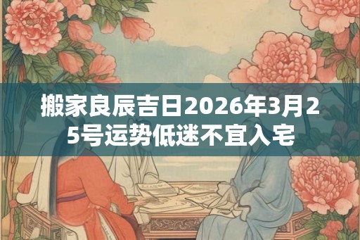 搬家良辰吉日2026年3月25号运势低迷不宜入宅