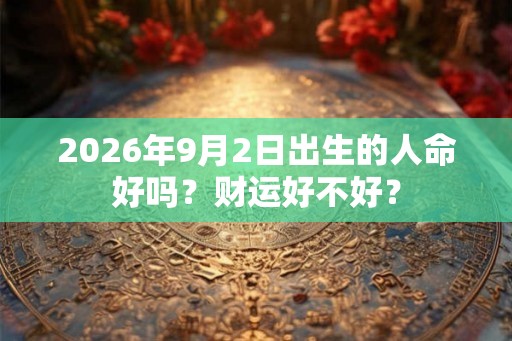 2026年9月2日出生的人命好吗？财运好不好？
