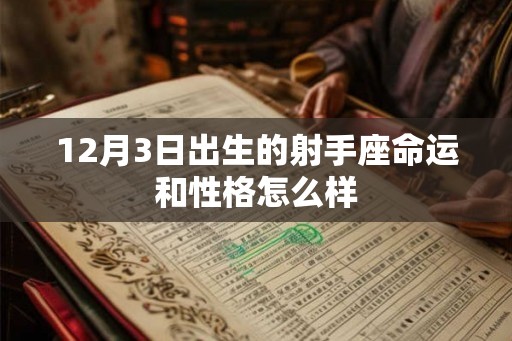 12月3日出生的射手座命运和性格怎么样 12月3日出生的射手座命运和性格怎么样
