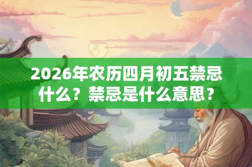 2026年农历四月初五禁忌什么？禁忌是什么意思？