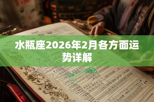 水瓶座2026年2月各方面运势详解