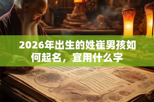 2026年出生的姓崔男孩如何起名，宜用什么字