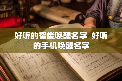 好听的智能唤醒名字  好听的手机唤醒名字