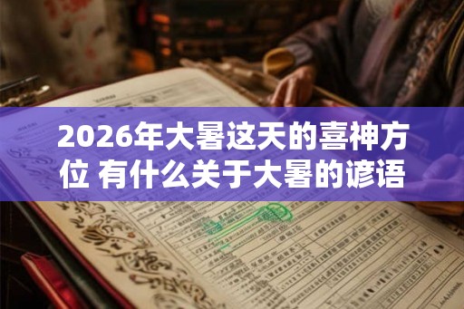 2026年大暑这天的喜神方位 有什么关于大暑的谚语