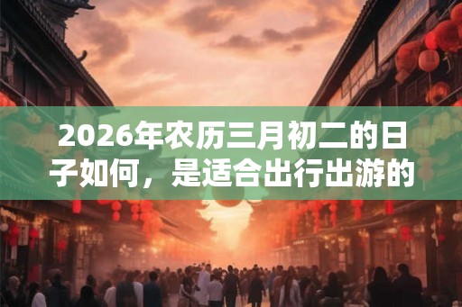 2026年农历三月初二的日子如何,是适合出行出游的日子吗? 2026年农历三月初二的日子如何,是适合出行出游的日子吗?