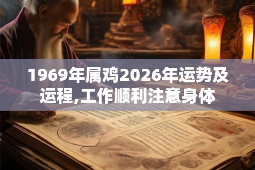 1969年属鸡2026年运势及运程,工作顺利注意身体