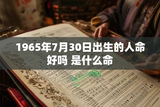 1965年7月30日出生的人命好吗 是什么命