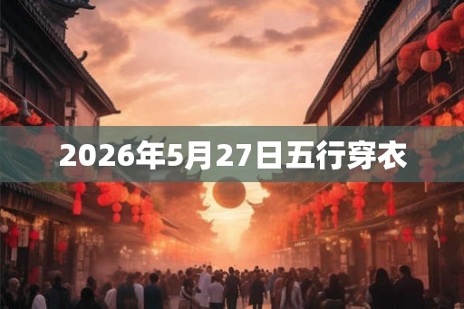 2026年5月27日五行穿衣