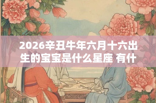 2026辛丑牛年六月十六出生的宝宝是什么星座 有什么性格特点 2026辛丑牛年六月十六出生的宝宝是什么星座 有什么性格特点