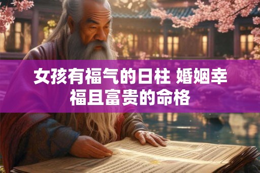 女孩有福气的日柱 婚姻幸福且富贵的命格
