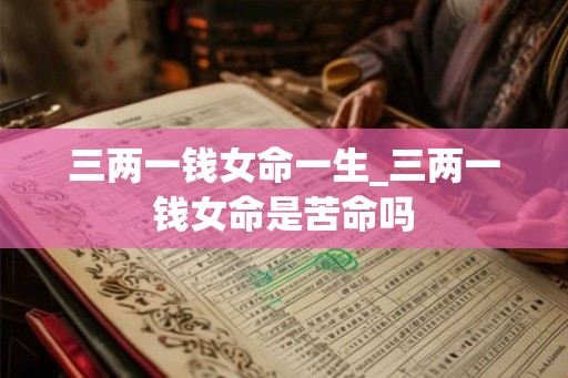 三两一钱女命一生_三两一钱女命是苦命吗