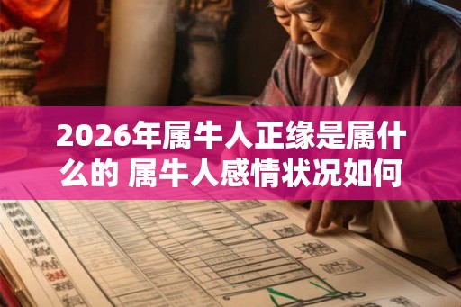 2026年属牛人正缘是属什么的 属牛人感情状况如何