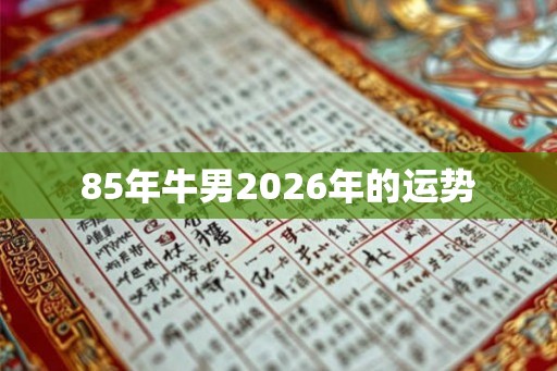 85年牛男2026年的运势