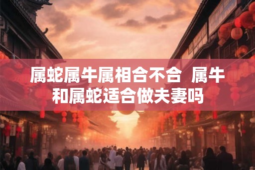 属蛇属牛属相合不合  属牛和属蛇适合做夫妻吗