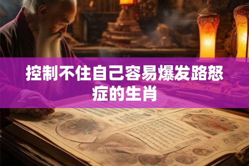 控制不住自己容易爆发路怒症的生肖