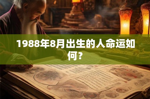 1988年8月出生的人命运如何？
