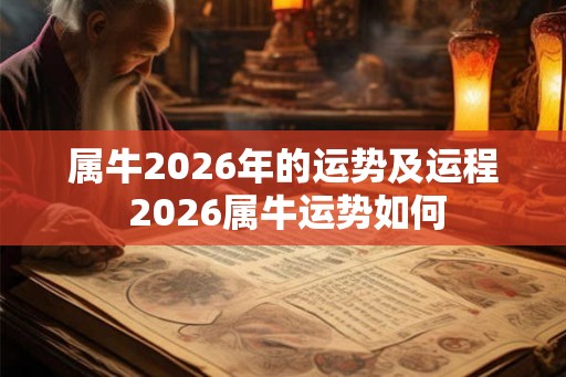 属牛2026年的运势及运程 2026属牛运势如何