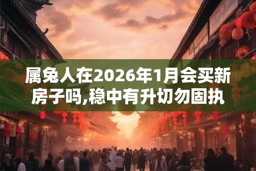 属兔人在2026年1月会买新房子吗,稳中有升切勿固执