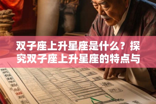双子座上升星座是什么？探究双子座上升星座的特点与影响