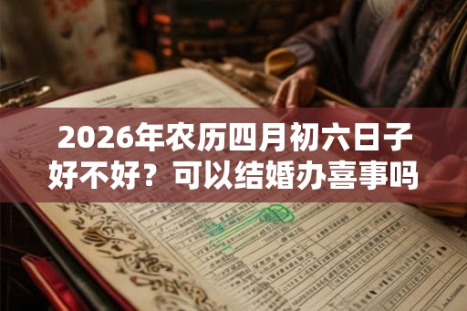 2026年农历四月初六日子好不好？可以结婚办喜事吗？