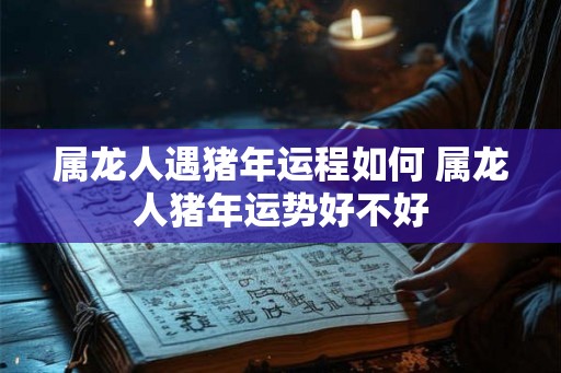 属龙人遇猪年运程如何 属龙人猪年运势好不好