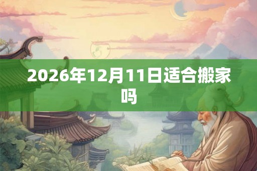 2026年12月11日适合搬家吗