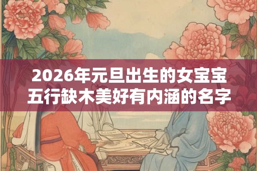 2026年元旦出生的女宝宝五行缺木美好有内涵的名字