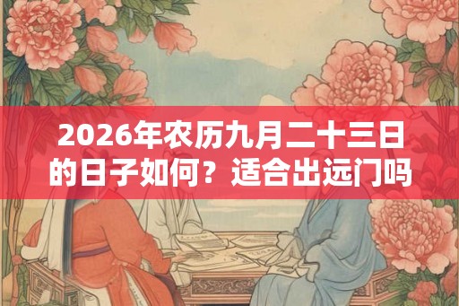 2026年农历九月二十三日的日子如何？适合出远门吗？