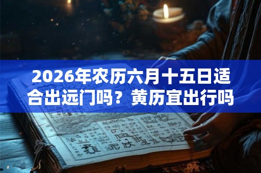 2026年农历六月十五日适合出远门吗?黄历宜出行吗? 2026年农历六月十五日适合出远门吗?黄历宜出行吗?