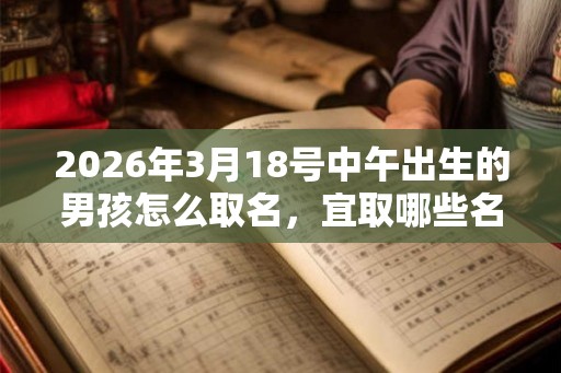 2026年3月18号中午出生的男孩怎么取名,宜取哪些名字? 2026年3月18号中午出生的男孩怎么取名,宜取哪些名字?