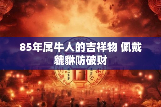 85年属牛人的吉祥物 佩戴貔貅防破财