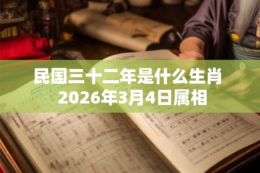 民国三十二年是什么生肖  2026年3月4日属相