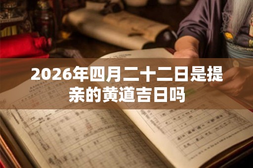 2026年四月二十二日是提亲的黄道吉日吗 2026年四月二十二日是提亲的黄道吉日吗