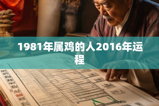 1981年属鸡的人2016年运程