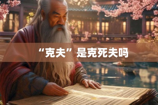 “克夫”是克死夫吗