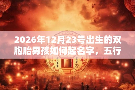 2026年12月23号出生的双胞胎男孩如何起名字,五行属什么 2026年12月23号出生的双胞胎男孩如何起名字,五行属什么