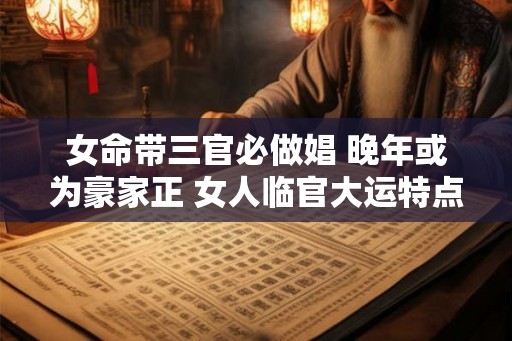 女命带三官必做娼 晚年或为豪家正 女人临官大运特点