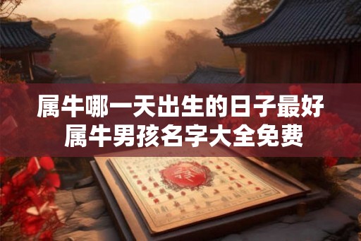 属牛哪一天出生的日子最好 属牛男孩名字大全免费