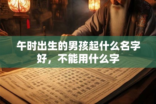 午时出生的男孩起什么名字好，不能用什么字