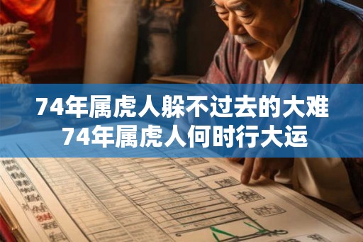74年属虎人躲不过去的大难 74年属虎人何时行大运