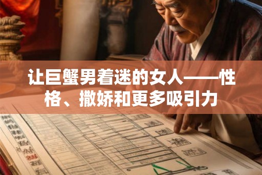 让巨蟹男着迷的女人——性格、撒娇和更多吸引力