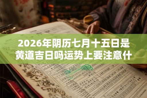 2026年阴历七月十五日是黄道吉日吗运势上要注意什么