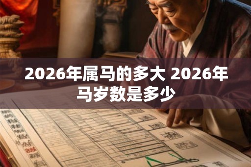 2026年属马的多大 2026年马岁数是多少