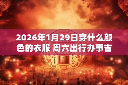 2026年1月29日穿什么颜色的衣服 周六出行办事吉利色