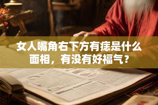 女人嘴角右下方有痣是什么面相，有没有好福气？