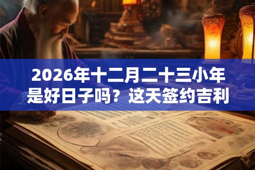 2026年十二月二十三小年是好日子吗？这天签约吉利吗？