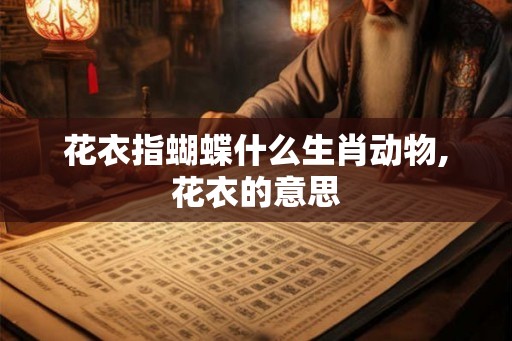 花衣指蝴蝶什么生肖动物,花衣的意思