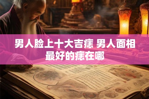 男人脸上十大吉痣 男人面相最好的痣在哪