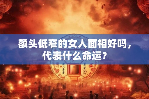 额头低窄的女人面相好吗,代表什么命运? 额头低窄的女人面相好吗,代表什么命运?
